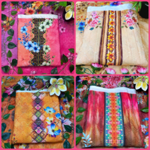 4 টি সিল্ক সিকুয়েন্স থ্রী-পিস 2000 টাকা